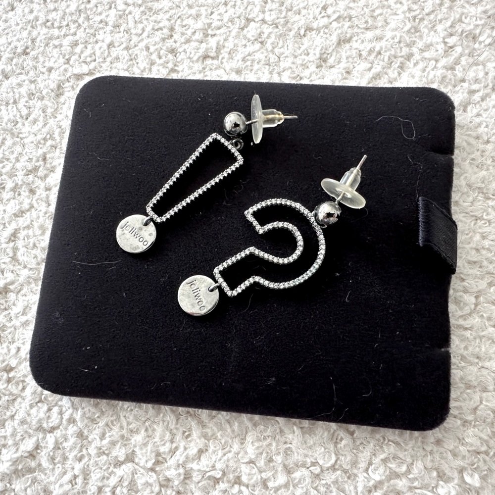 Earrings. Uneven, adorable